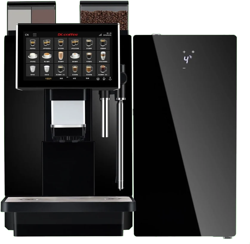 CC-PROFM Coffee Zone fresh-milk office coffee machine with side fridge